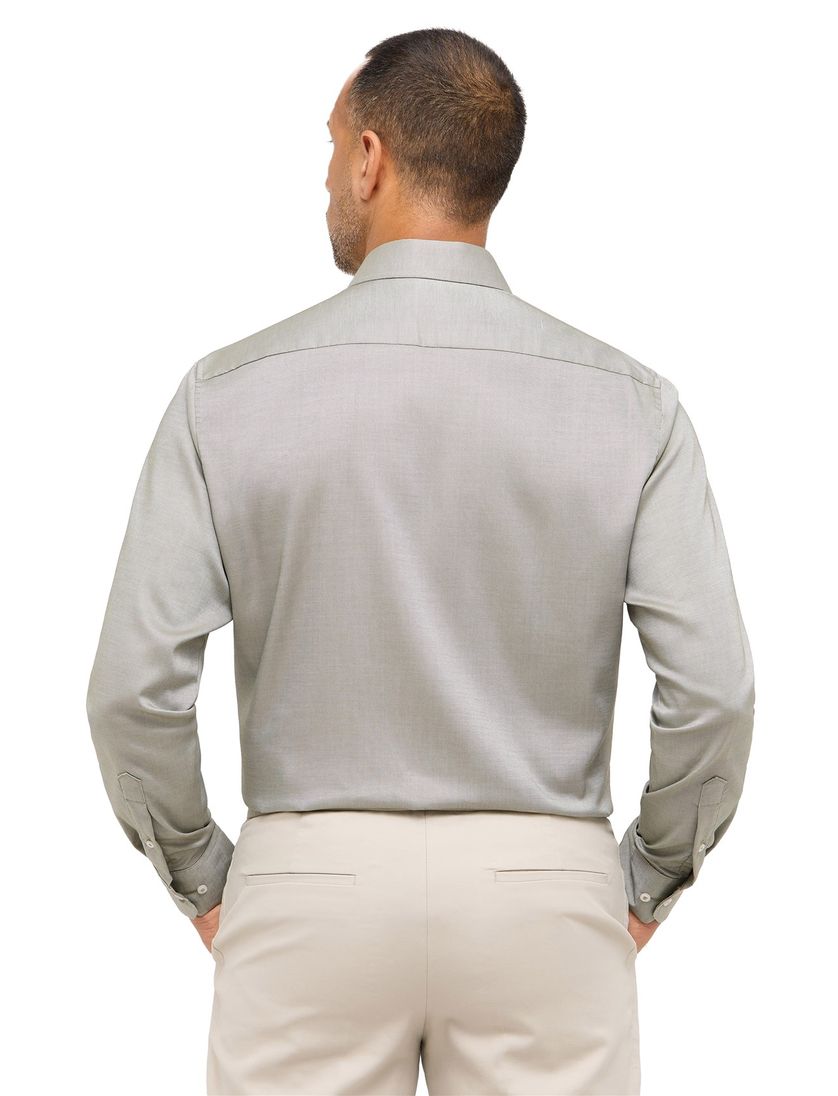 Eton business Twill overhemd slim fit beige effen