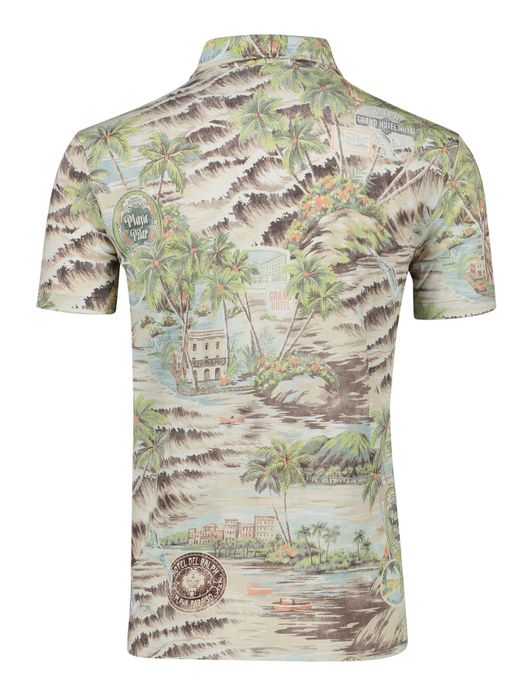 poloshirt korte mouw groen Polo Ralph Lauren Custom Slim Fit