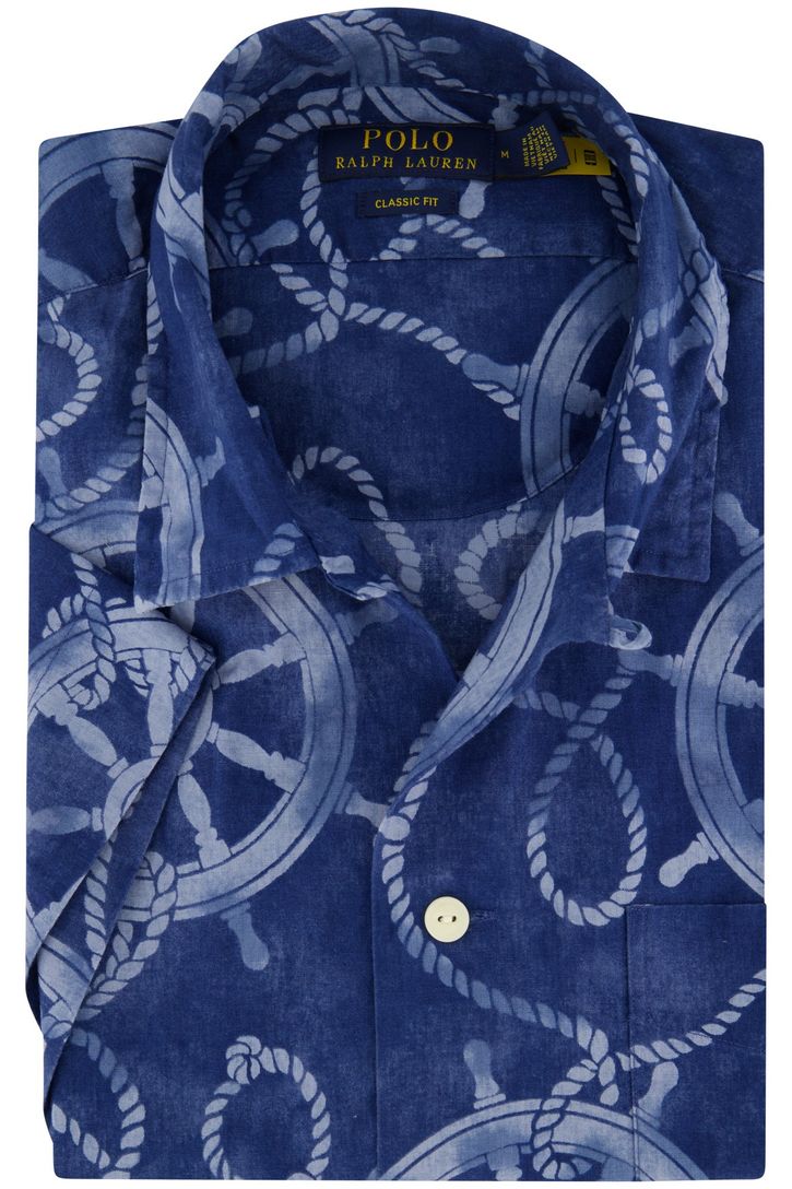 Polo Ralph Lauren overhemd classic fit blauw geprint katoen
