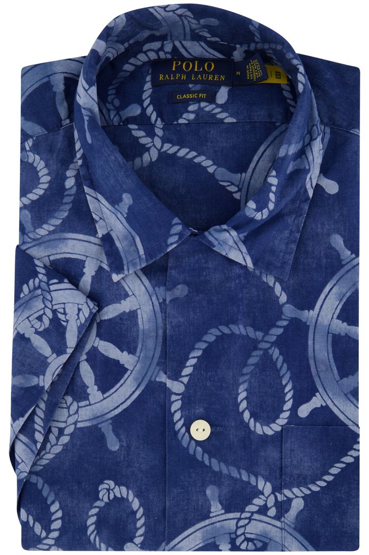 Polo Ralph Lauren overhemd classic fit blauw geprint katoen