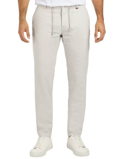 Mac Mac Lennox pantalon chino effen beige linnen