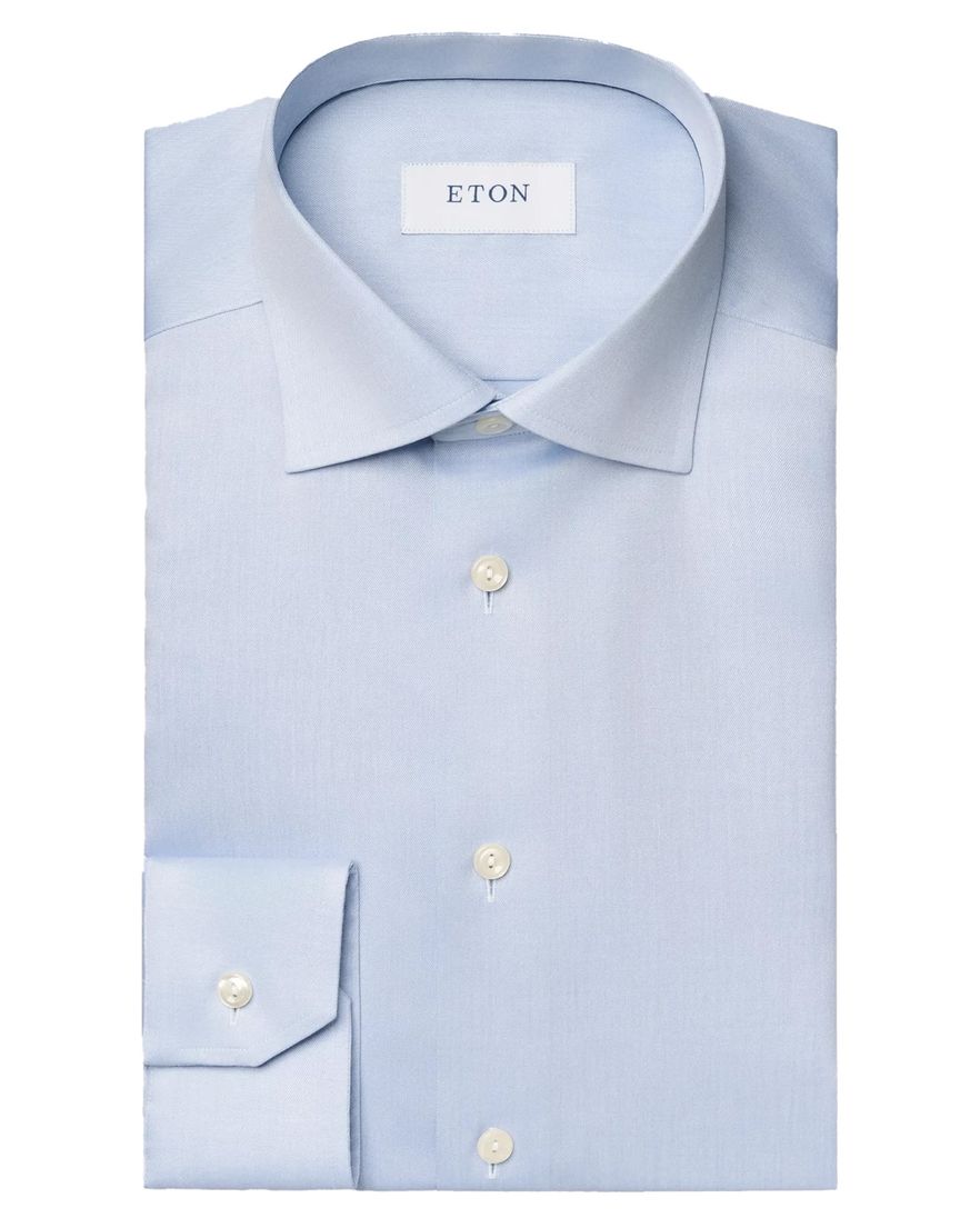 Eton business overhemd Slim Fit lichtblauw effen