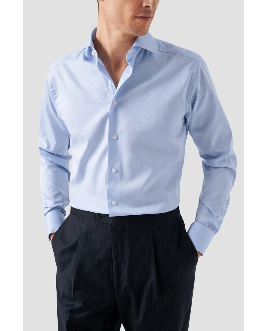 Eton business overhemd Slim Fit lichtblauw effen