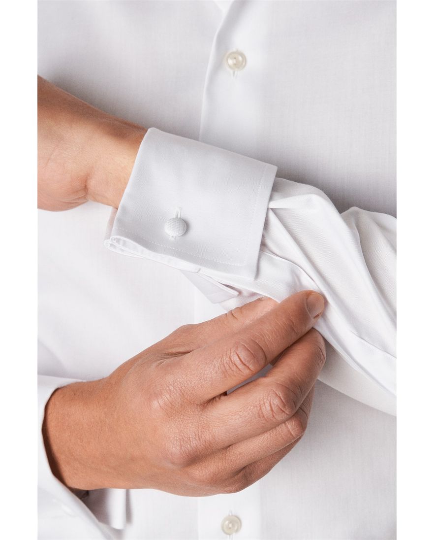 Katoenen Eton Signature twill overhemd slim fit wit