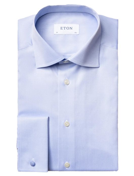 Eton overhemd Slim Fit lichtblauw Signature Twill