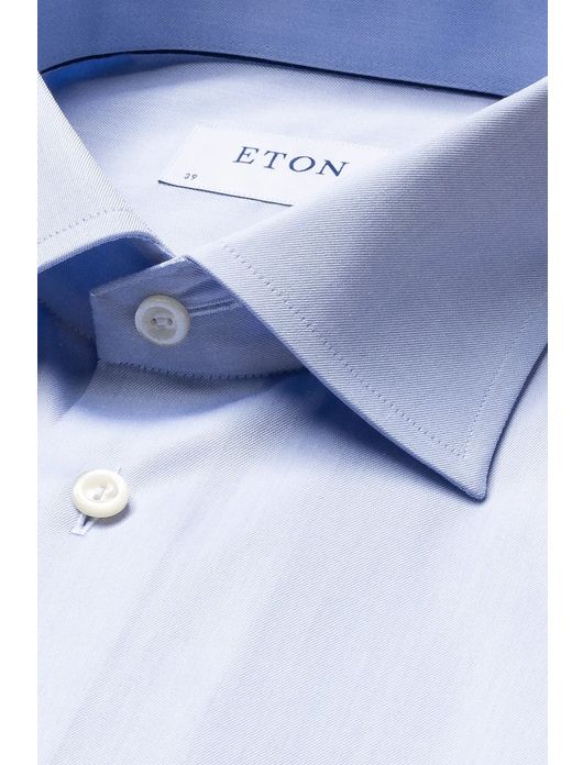 Eton overhemd Slim Fit lichtblauw Signature Twill