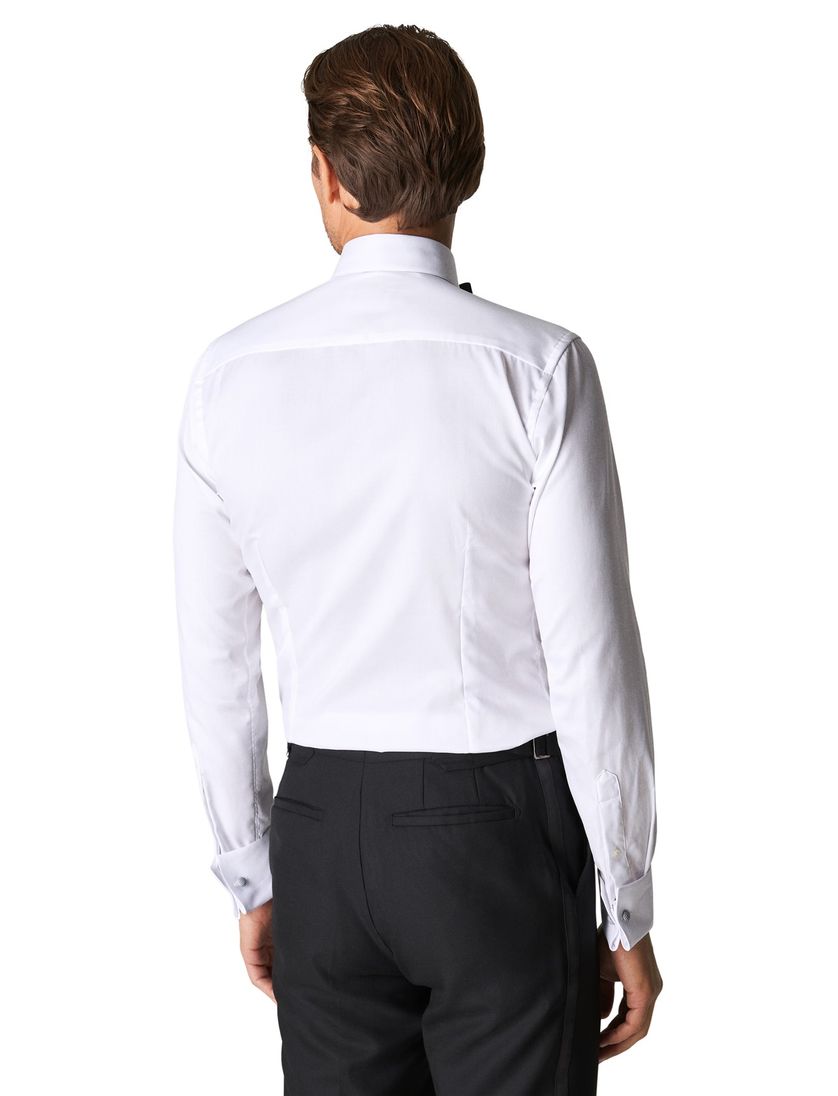 Contemporary fit katoenen overhemd wit smoking Eton