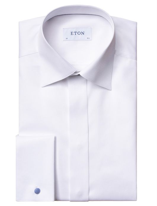 Eton overhemd wit Signature Twill Evening Shirt