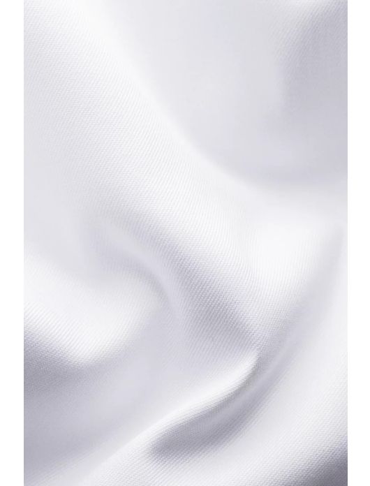 Eton overhemd wit met silveren knopen effen