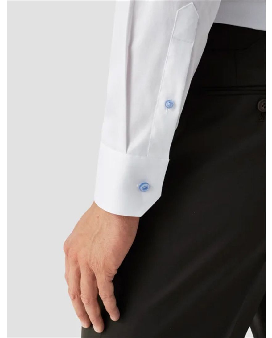 Eton overhemd effen wit slim fit Signature Twill