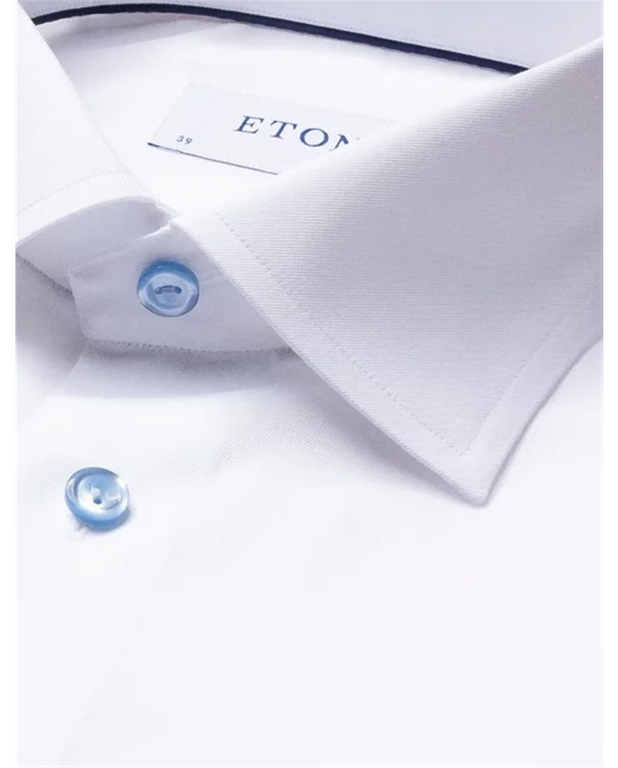 Eton overhemd effen wit slim fit Signature Twill