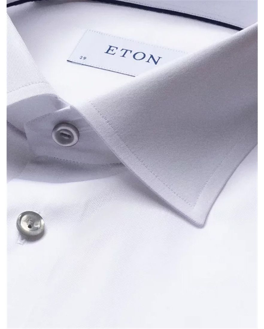 Eton overhemd effen wit Signature Twill slim fit katoen