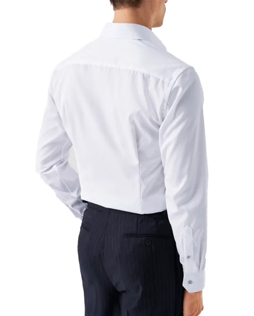 Eton overhemd effen wit Signature Twill slim fit katoen
