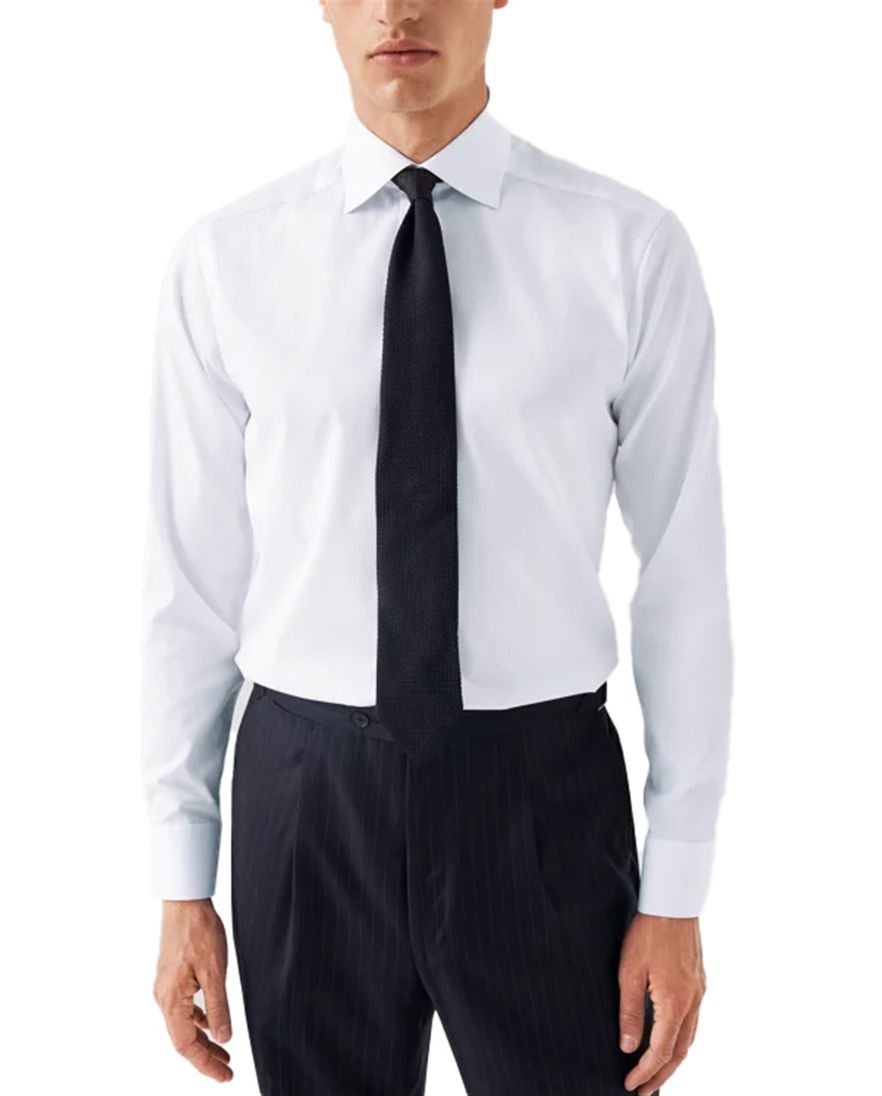 Eton overhemd wit effen slim fit Signature Twill