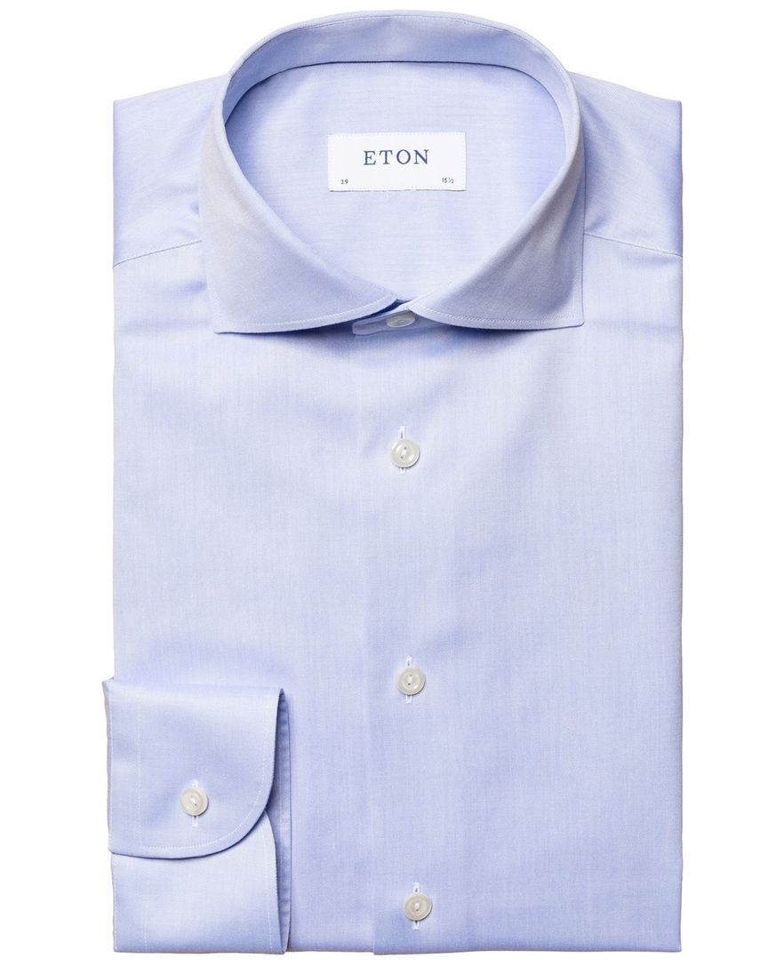 Eton overhemd lichtblauw Signature Twill slim fit