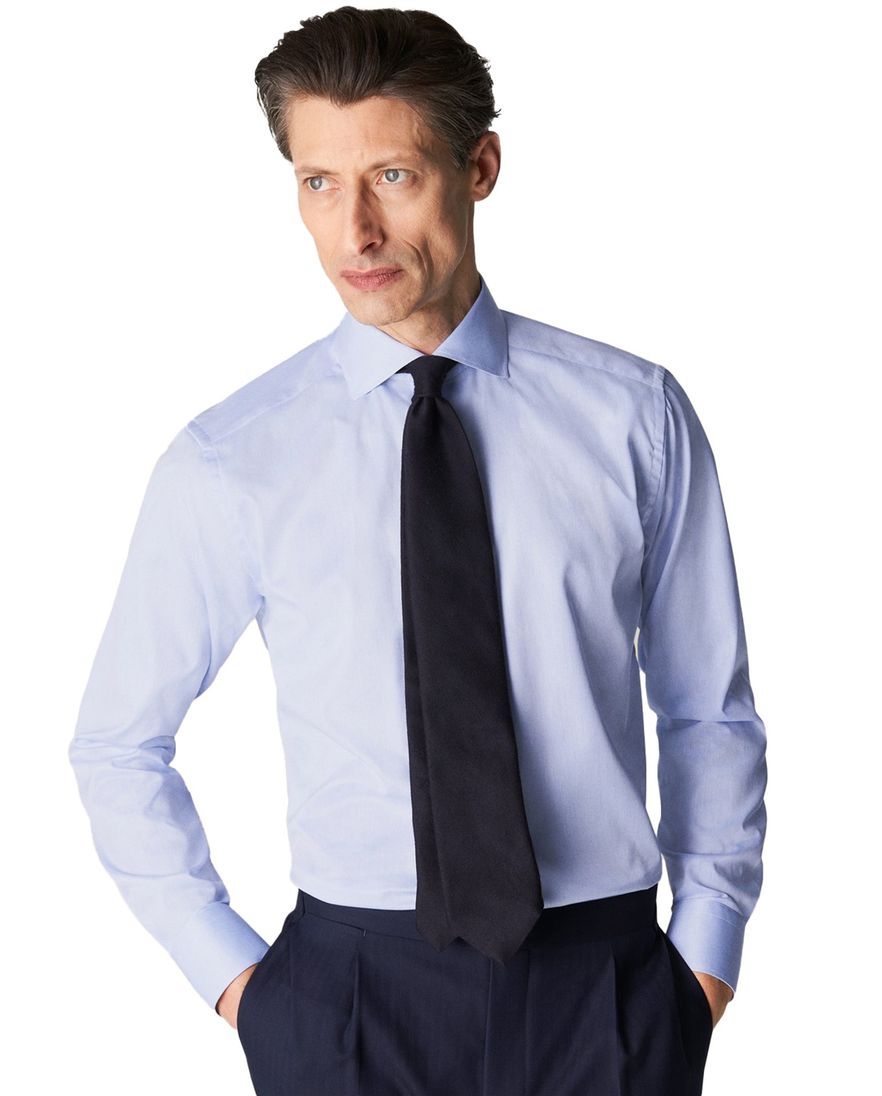 Eton overhemd lichtblauw Signature Twill slim fit