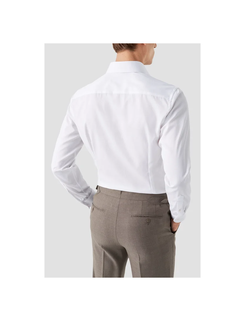 Overhemd Eton signature twill contemporary fit wit katoen