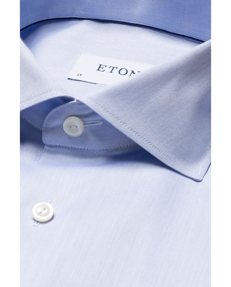 Eton overhemd lichtblauw signature twill contemporary fit