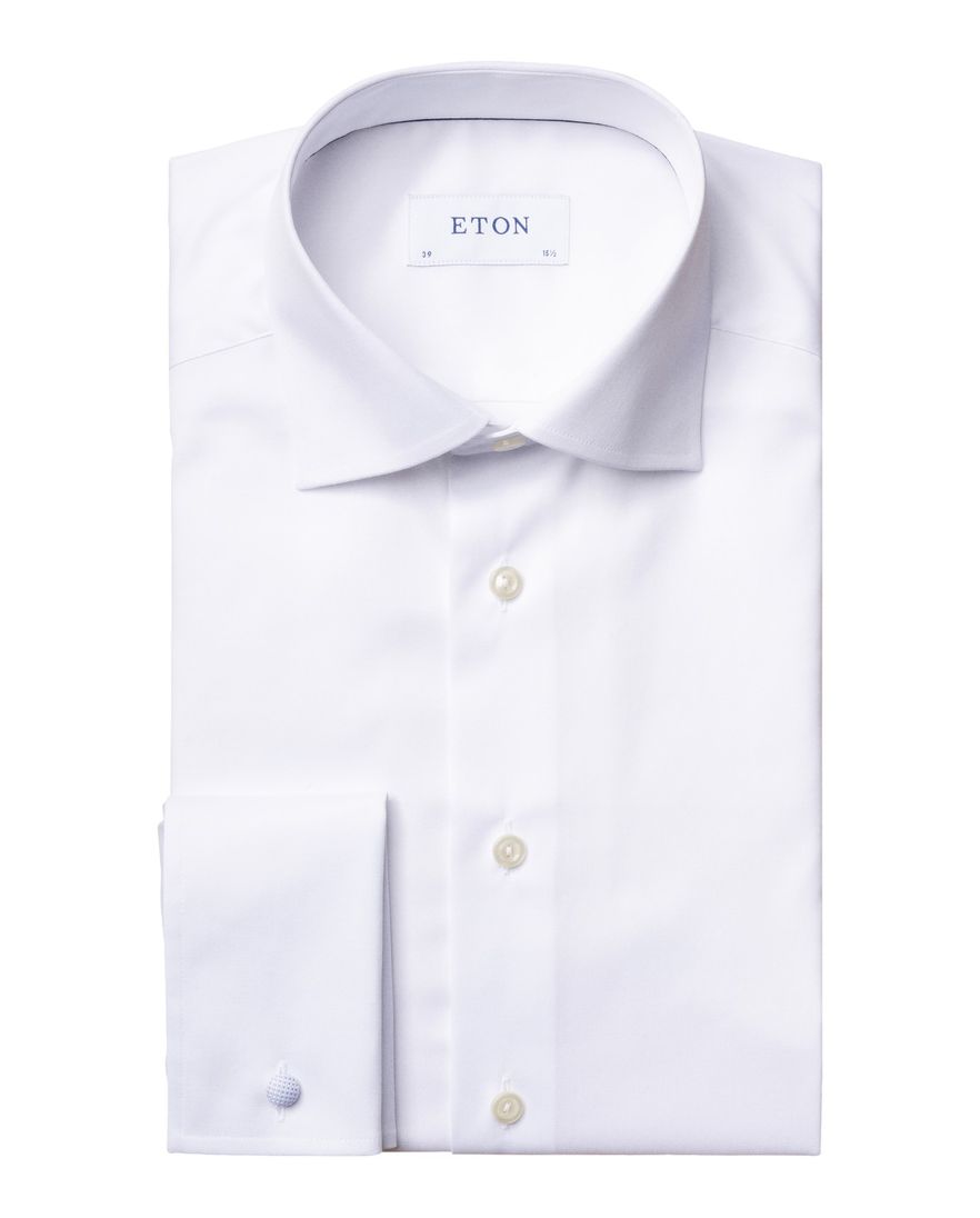 Eton contemporary fit overhemd wit signature twill french cuff