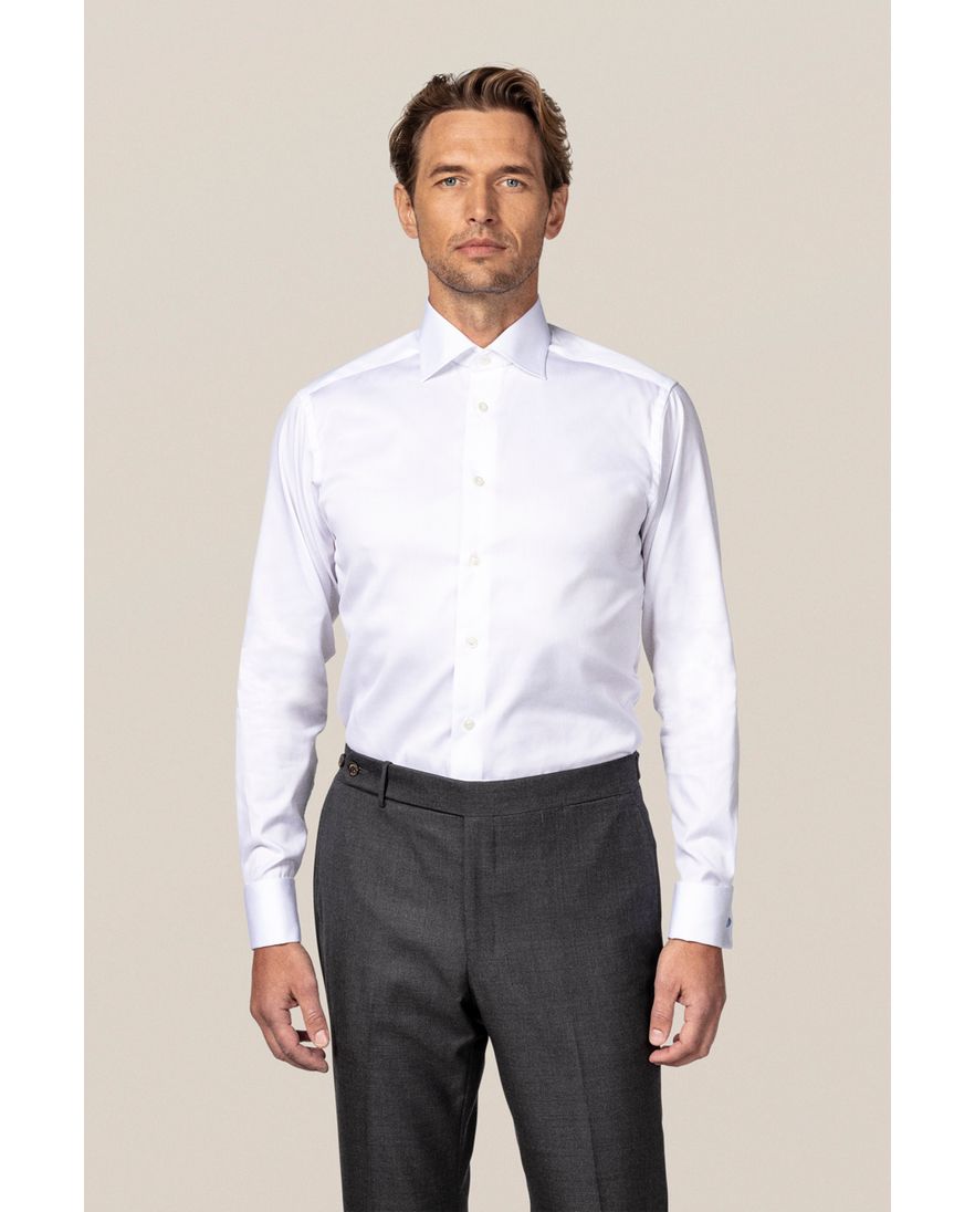 Eton contemporary fit overhemd wit signature twill french cuff