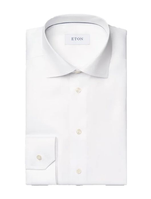 Eton wit overhemd contemporary fit effen