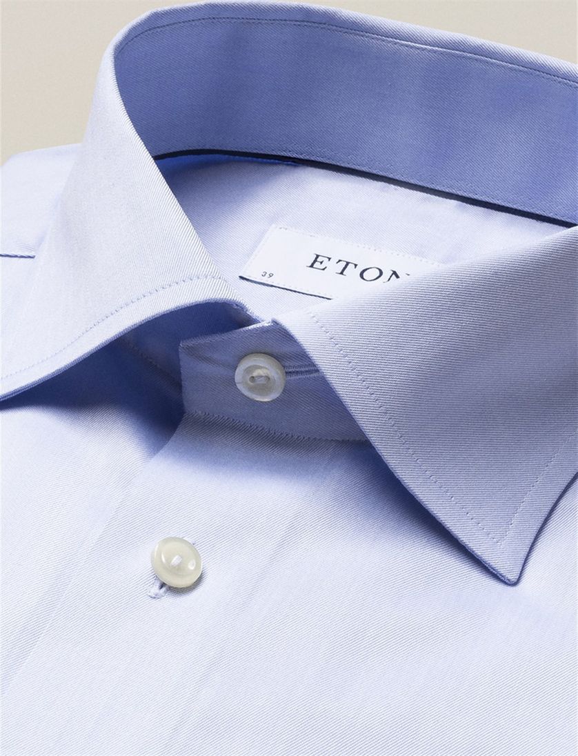 Eton business overhemd lichtblauw effen Classic Fit Signature Twill