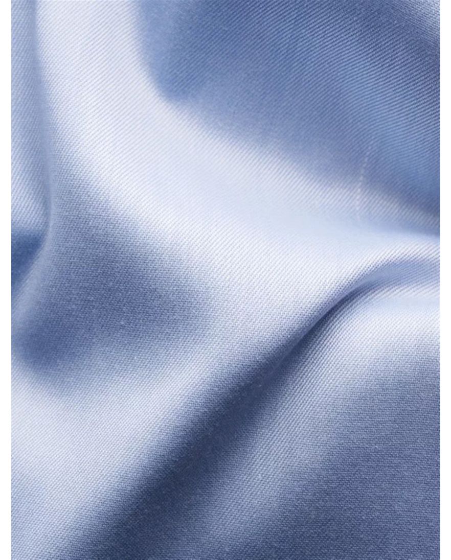 Eton katoenen overhemd effen lichtblauw slim fit