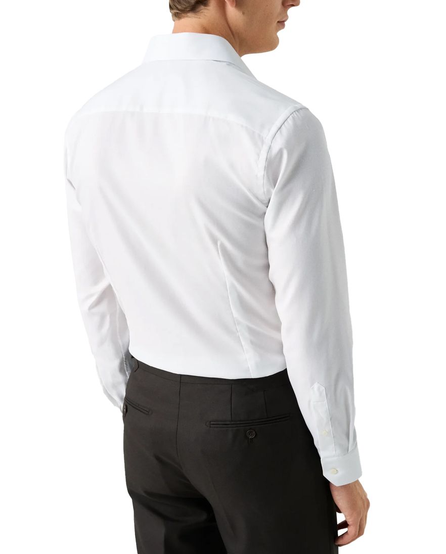 Eton overhemd wit Solid Signature Oxford effen slim fit