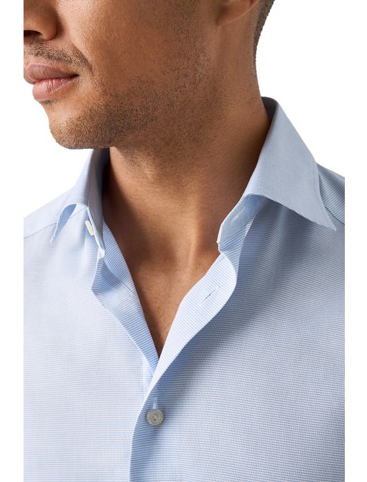 Eton overhemd lichtblauw effen