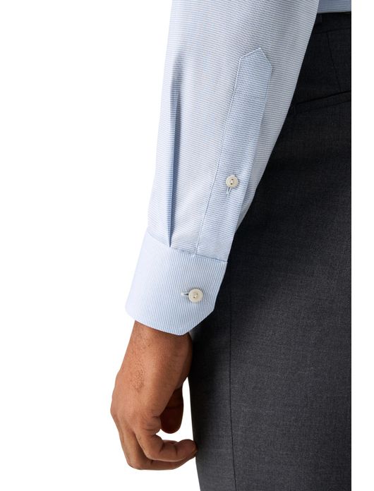 Eton overhemd lichtblauw effen