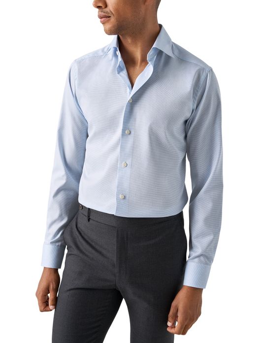 Eton overhemd lichtblauw effen