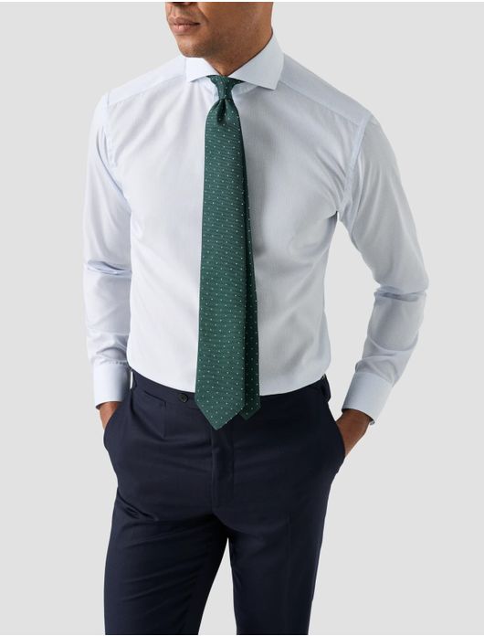 Eton overhemd lichtblauw Fine Striped Twill Shirt
