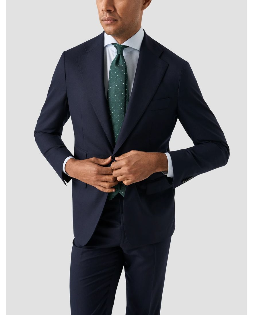 Eton overhemd lichtblauw Fine Striped Twill Shirt cutaway collar