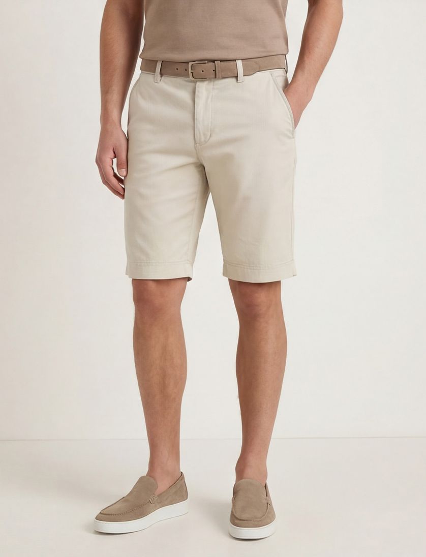 M.E.N.S. korte broek beige effen