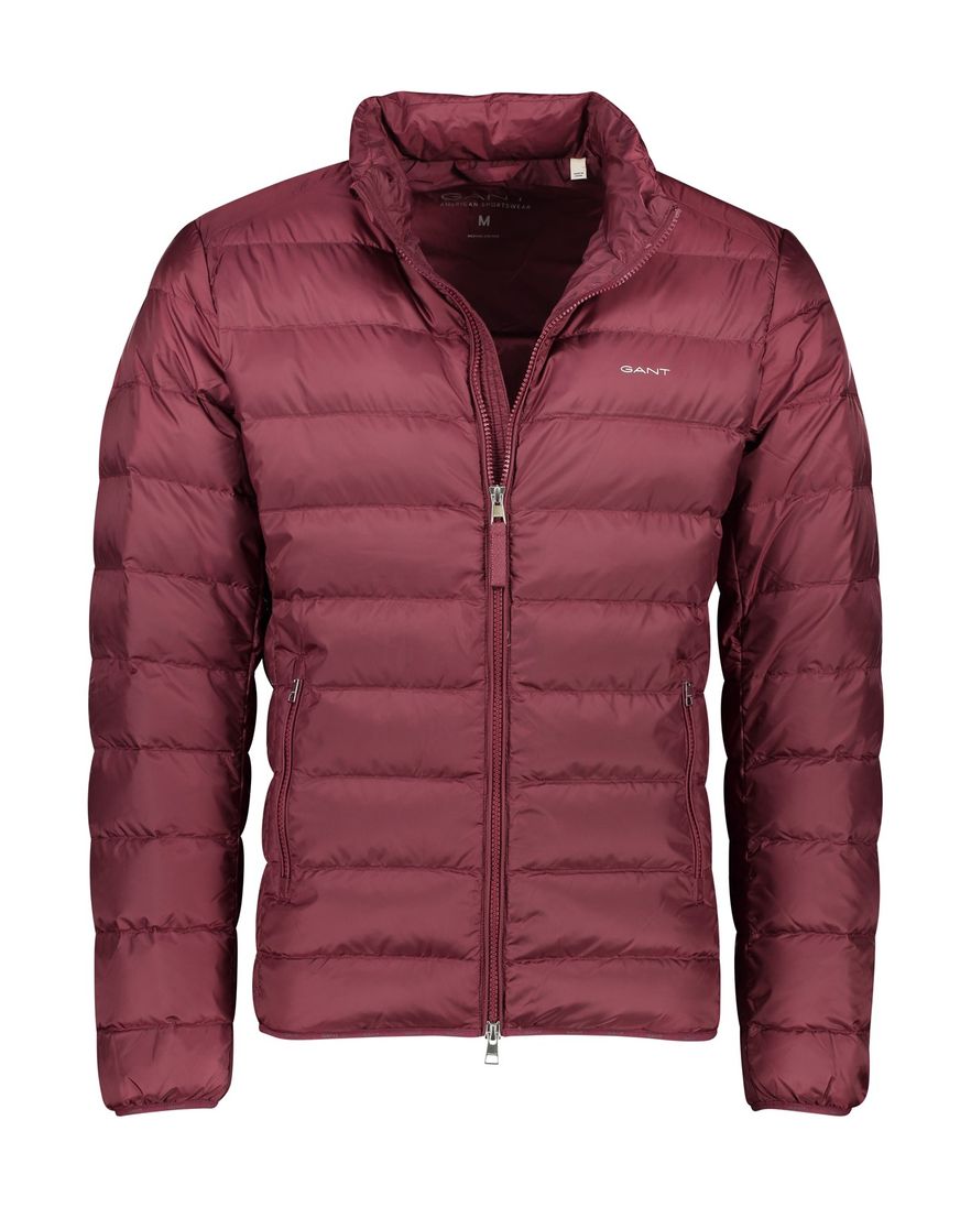 Gant tussenjas rood effen rits normale fit