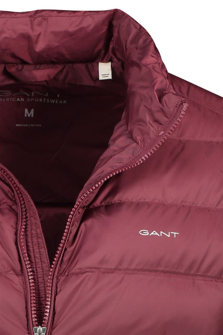 Gant tussenjas rood normale fit steekzakken met rits