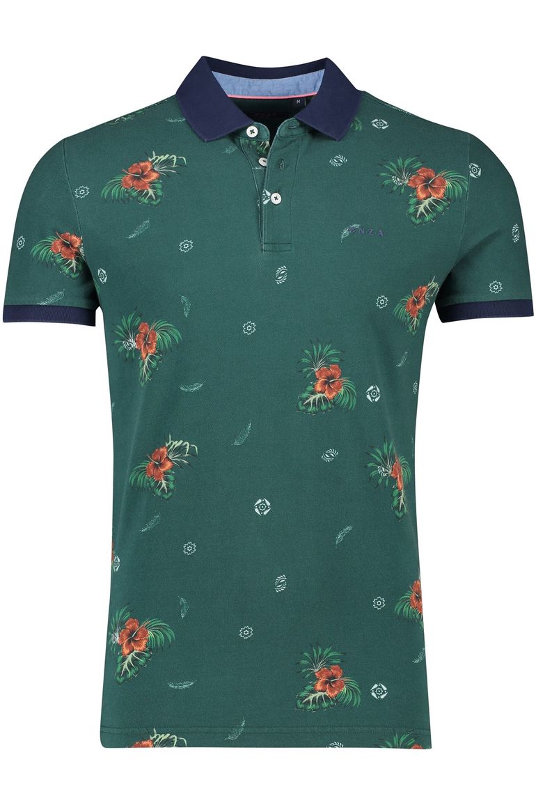 NZA poloshirt Steven groen geprint