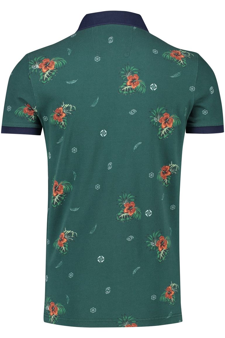 NZA poloshirt Steven groen geprint