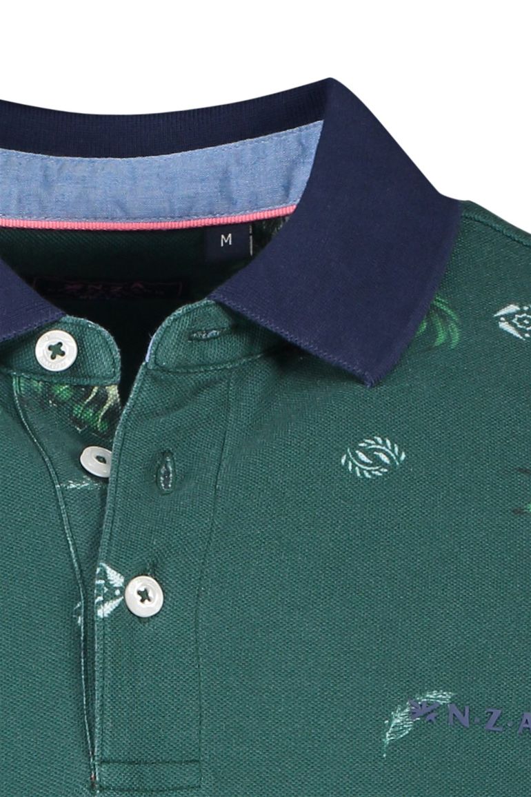 NZA poloshirt Steven groen geprint