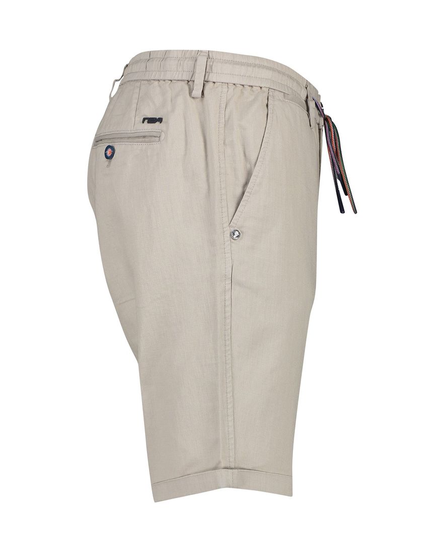 New Zealand korte broek effen beige katoen normale fit