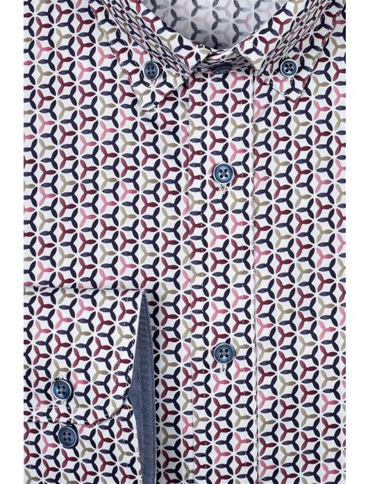 Giordano button-down overhemd roze geprint