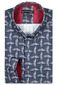 Katoenen Giordano overhemd donkerblauw geruit