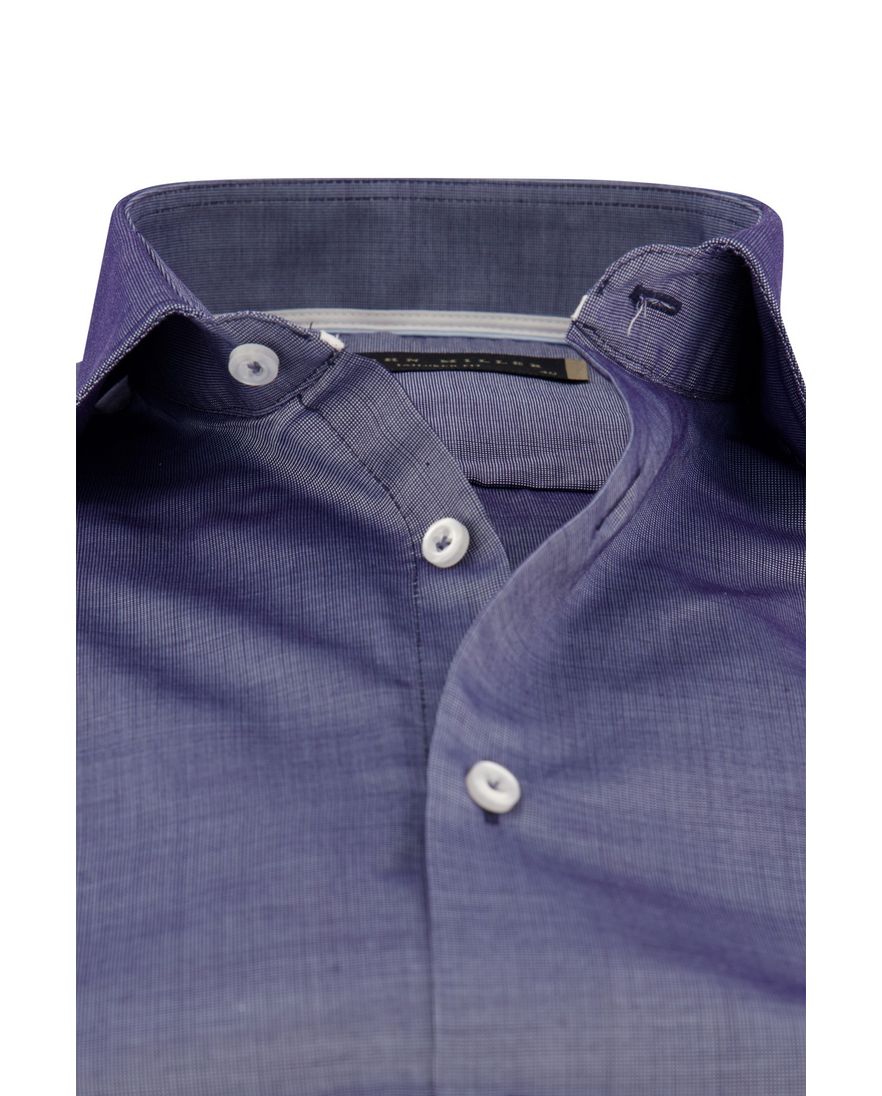Overhemd John Miller Tailored Fit blauw patroon