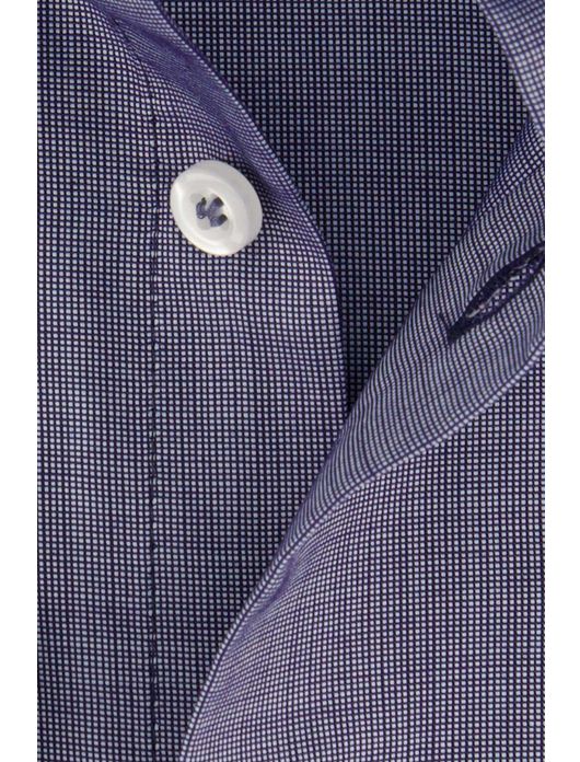 John Miller overhemd blauw patroon