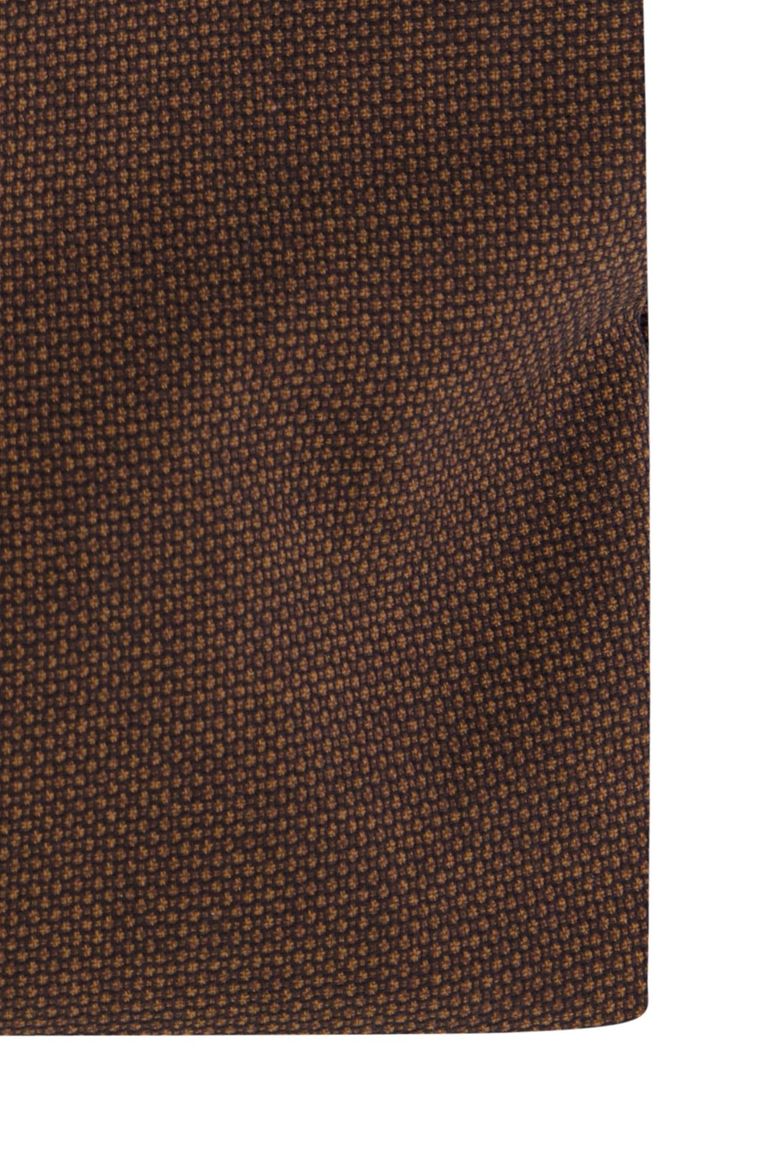 John Miller overhemd bruin tailored fit