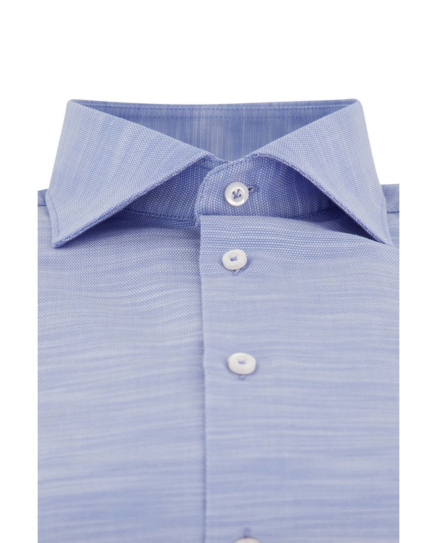 Mouwlengte 7 John Miller lichtblauw overhemd gemêleerd tailored fit