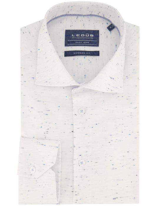 Ledub overhemd spierwit geprint