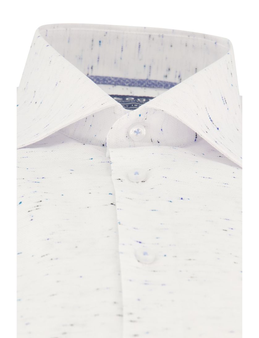 Ledub business overhemd Modern Fit wit geprint