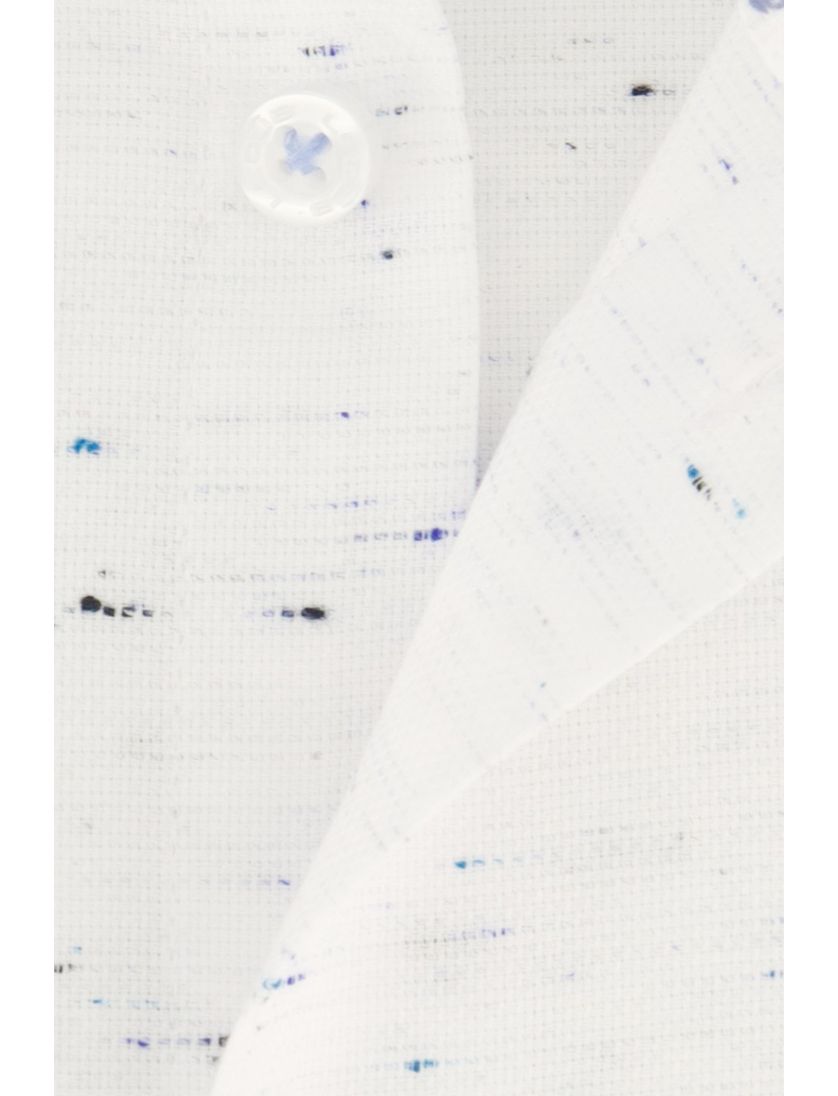 Ledub business overhemd Modern Fit wit geprint