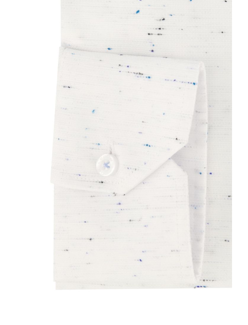 Ledub business overhemd Modern Fit wit geprint